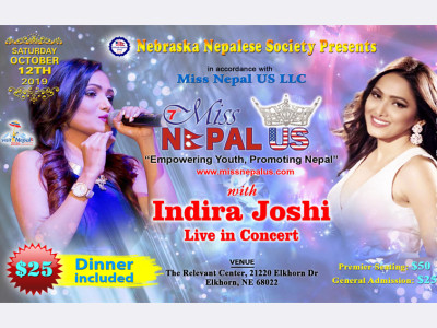Miss Nepal USA Event Followed by  Indira Joshi Live Concert